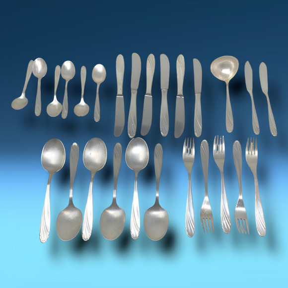 Vintage Lot 26 x WMF Wein Vienna Silverplate Flatware 90 45 MCM Original Box - Picture 4 of 9